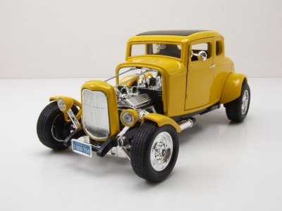 Ford Coupe 1932 American Graffiti Hot Rod gelb Modellauto 1:18 Motormax