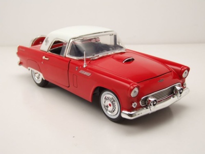 Ford Thunderbird Hardtop 1956 rot weiß Modellauto 1:18 Motormax