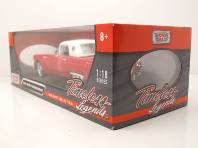 Ford Thunderbird Hardtop 1956 rot weiß Modellauto 1:18 Motormax