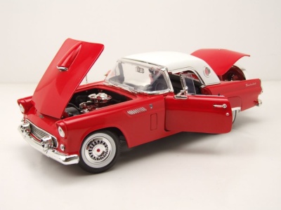 Ford Thunderbird Hardtop 1956 rot weiß Modellauto 1:18 Motormax