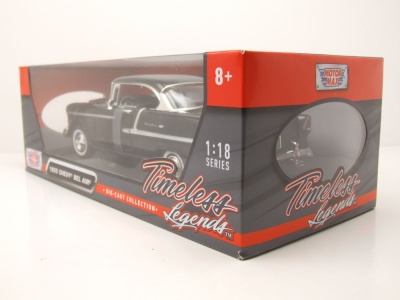 Chevrolet Bel Air Hardtop 1955 schwarz Modellauto 1:18 Motormax