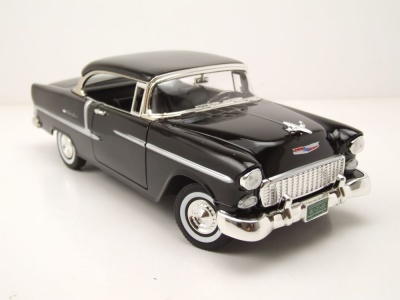 Chevrolet Bel Air Hardtop 1955 schwarz Modellauto 1:18 Motormax