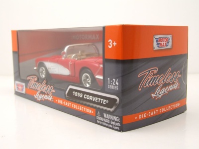 Chevrolet Corvette C1 1959 rot Modellauto 1:24 Motormax