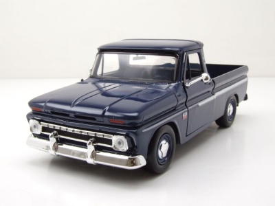 Chevrolet C-10 Fleetside Pick Up 1966 dunkelblau Modellauto 1:24 Motormax