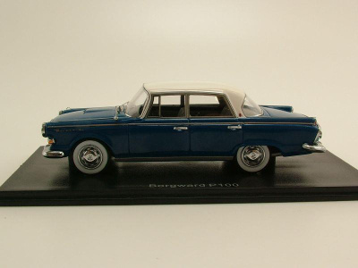 Borgward P 100 1960 blau/weiß Modellauto 1:43 Neo Scale Models