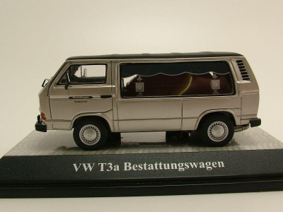 VW T3 a Bestattungswagen silber/schwarz Modellauto 1:43 Premium ClassiXXs