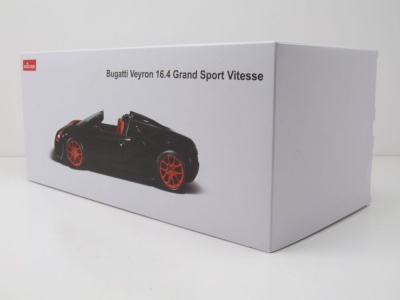 Bugatti Veyron 16.4 Grand Sport Vitesse schwarz orange Modellauto 1:18 Rastar