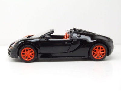 Bugatti Veyron 16.4 Grand Sport Vitesse schwarz orange Modellauto 1:18 Rastar