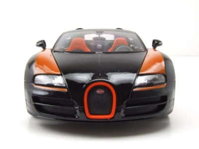 Bugatti Veyron 16.4 Grand Sport Vitesse schwarz orange Modellauto 1:18 Rastar
