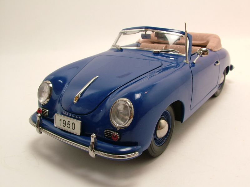 Porsche 356 Cabrio 1950 blau, Modellauto 1:18 / Signature Models
