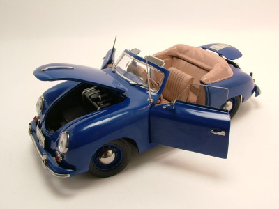 Porsche 356 Cabrio 1950 blau, Modellauto 1:18 / Signature Models