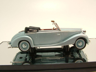 Mercedes 170S Cabrio 1950 silberblau, Modellauto 1:43 / Signature Models