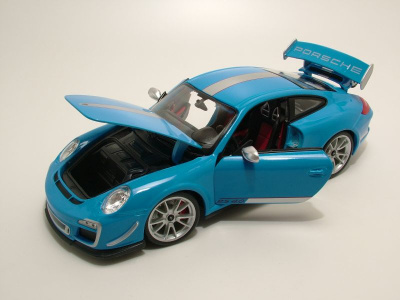 Porsche 911 (997) GT3 RS 4.0 2011 blau Modellauto 1:18 Bburago