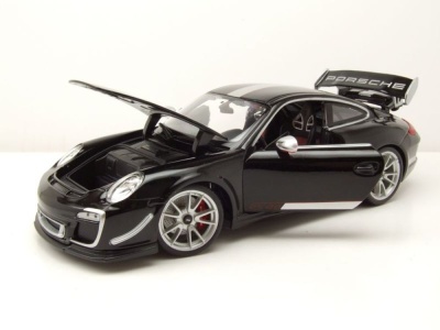Porsche 911 (997) GT3 RS 4.0 2011 schwarz Modellauto 1:18 Bburago