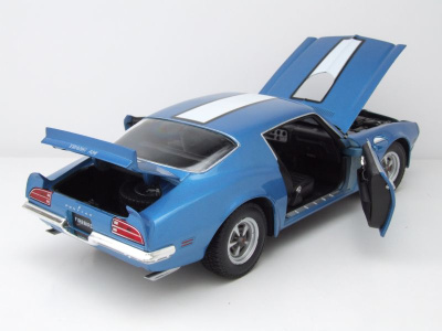 Pontiac Firebird Trans Am 1972 blau metallic Modellauto 1:18 Welly