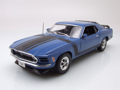 Ford Mustang Boss 302 1970 blau Modellauto 1:18 Welly