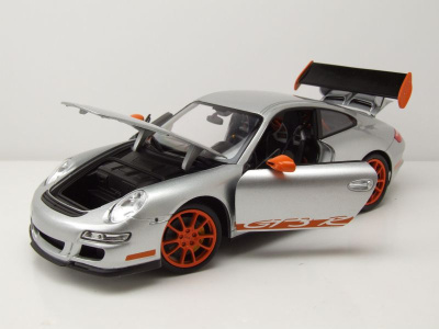 Porsche 911 (997) GT3 RS 2007 silber Modellauto 1:18 Welly