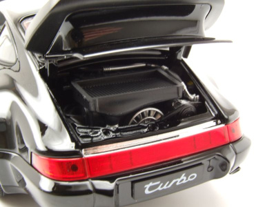 Porsche 911 (964) Turbo schwarz Modellauto 1:18 Welly