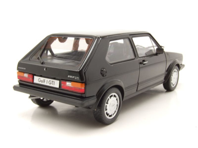 VW Golf 1 GTI Pirelli 1982 schwarz Modellauto 1:18 Welly