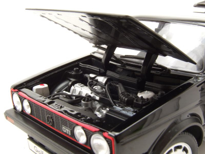 VW Golf 1 GTI Pirelli 1982 schwarz Modellauto 1:18 Welly