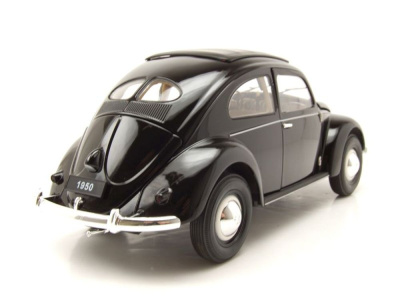 VW Käfer Brezelkäfer 1950 schwarz Modellauto 1:18 Welly