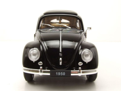 VW Käfer Brezelkäfer 1950 schwarz Modellauto 1:18 Welly