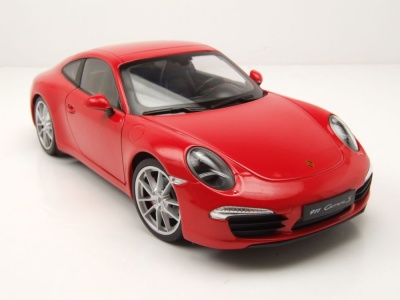 Porsche 911 (991) Carrera S 2012 rot Modellauto 1:18 Welly