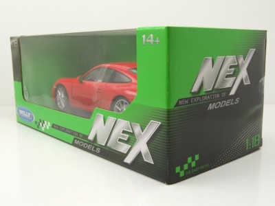 Porsche 911 (991) Carrera S 2012 rot Modellauto 1:18 Welly