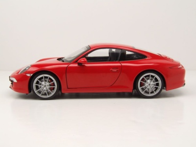 Porsche 911 (991) Carrera S 2012 rot Modellauto 1:18 Welly