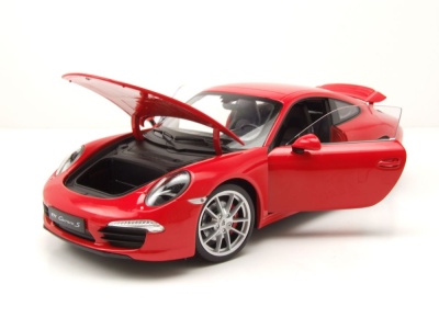 Porsche 911 (991) Carrera S 2012 rot Modellauto 1:18 Welly