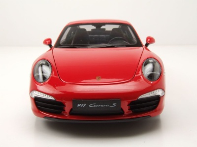 Porsche 911 (991) Carrera S 2012 rot Modellauto 1:18 Welly