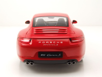 Porsche 911 (991) Carrera S 2012 rot Modellauto 1:18 Welly