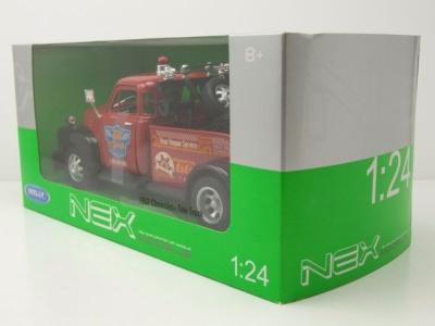 Chevrolet Tow Truck Abschlepper 1953 rot Modellauto 1:24 Welly