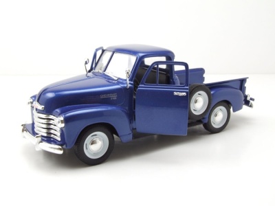 Chevrolet 3100 Pick Up 1953 dunkelblau metallic Modellauto 1:24 Welly