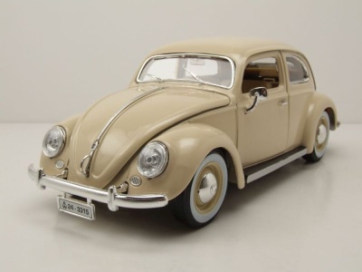 VW Käfer 1955 beige Modellauto 1:18 Bburago