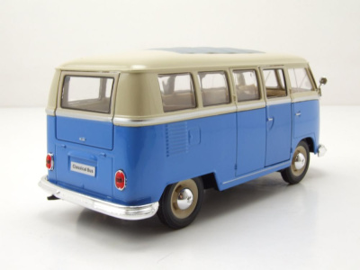 VW Classical Bus T1 1962 blau weiß Modellauto 1:24...