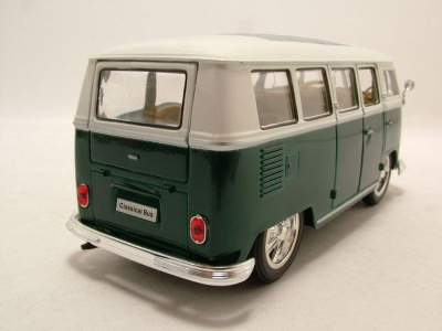 VW Classical Bus T1 Lowrider Tuning 1962 grün weiß Modellauto 1:24 Welly