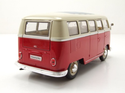 VW Classical Bus T1 1962 rot weiß Modellauto 1:24...