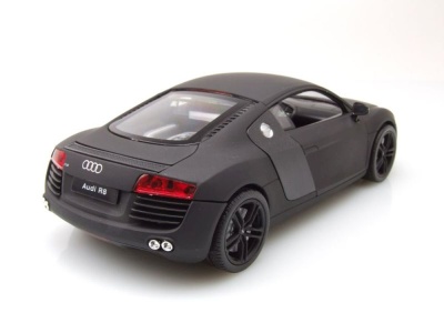 Audi R8 2009 matt schwarz Modellauto 1:24 Welly