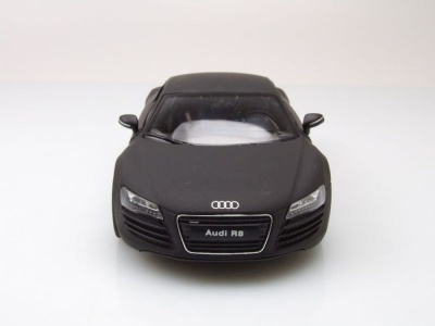 Audi R8 2009 matt schwarz Modellauto 1:24 Welly