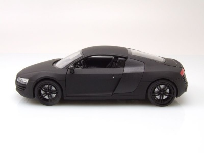 Audi R8 2009 matt schwarz Modellauto 1:24 Welly