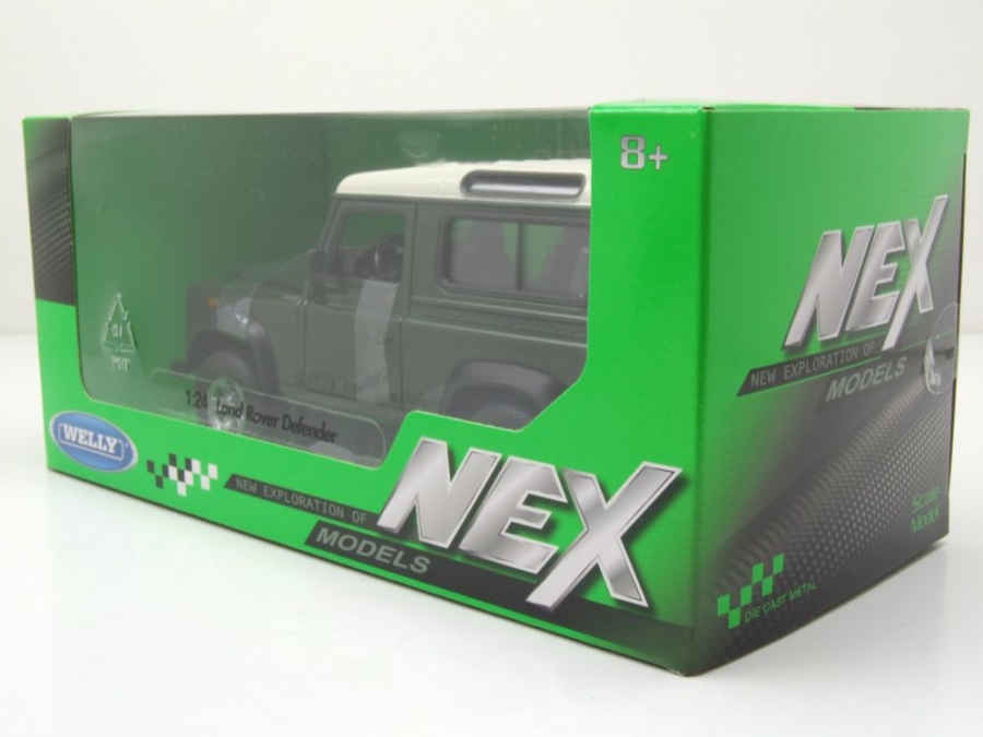Land Rover Defender Darkgreen - Miniature Welly 1:24 - 22498 - Neuf