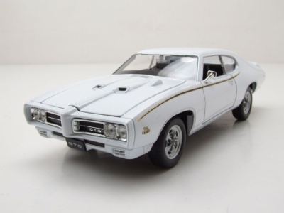 Pontiac GTO 1969 weiß Modellauto 1:24 Welly