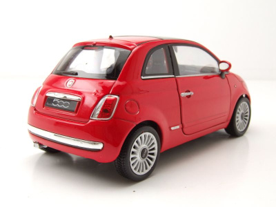Fiat 500 2007 rot Modellauto 1:24 Welly