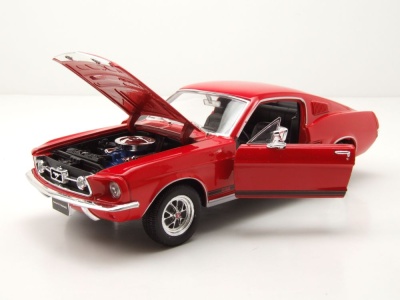 Ford Mustang GT Fastback 1967 rot Modellauto 1:24 Welly