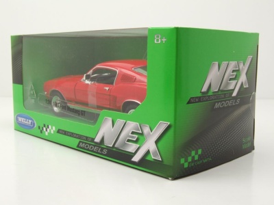 Ford Mustang GT Fastback 1967 rot Modellauto 1:24 Welly