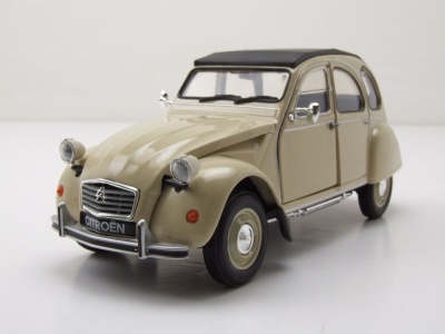 Modellauto Citroen 2CV 6 Charleston Ente 1982 gelb schwarz 1:24 Welly bei  Modellautocenter, 19,95 €