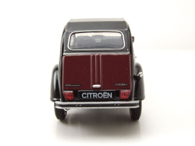 Citroen 2CV 6 Charleston Ente 1982 rot schwarz Modellauto 1:24 Welly