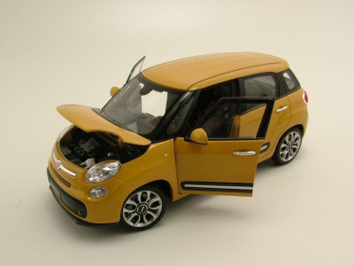 Fiat 500 L 2013 gelb Modellauto 1:24 Welly