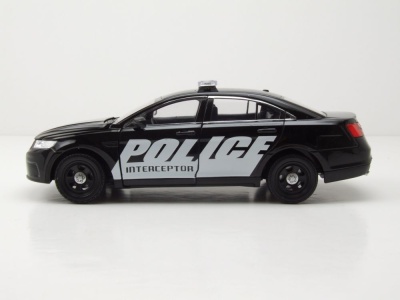 Ford Taurus Police Interceptor 2013 schwarz weiß Modellauto 1:24 Welly